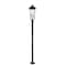 Z-Lite Gannon 3 Light Outdoor Post Mount Fixture, 12in. W x 105.25in. H, Black 5008PHXLR-567P-BK - alternate 8